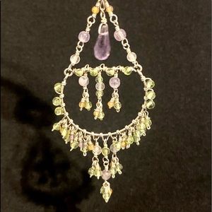 NWOT Lime & Lavender earrings